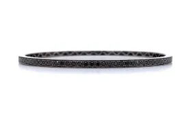 0.78ct t.w. Black Diamond Gold Bangle Bracelet