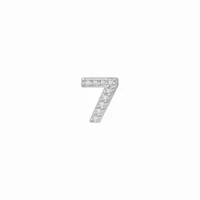 14k Skinny 7 Charm (white)