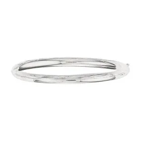 14K White Gold Classic Bangle