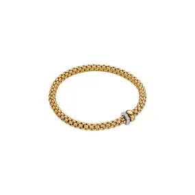 18k Yellow and White Gold Solo Diamond Flex'it Bracelet