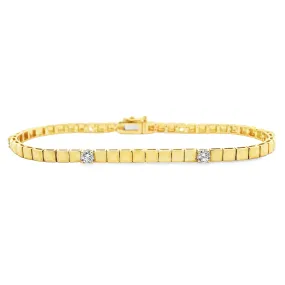 .87ct 14k Yellow Gold Diamond Bracelet