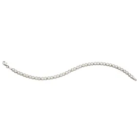 9ct White Gold Circle Tennis Bracelet GB503