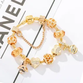 American style fashion alloy gold-plated DIY ladies bracelet