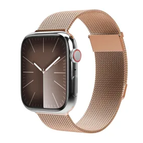 Apple Watch (42/44/SE/45/46/49mm) Vonmählen Milanese Loop 2 Rustfri Stål Rem - Rose Gold