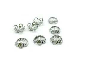 Bead Cap, Stainless Steel, Fit For 10mm Bead, 10 Pieces| 不鏽鋼花蓋, 4x10mm, 10mm珠用, 10個