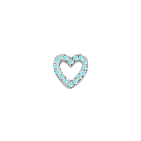 Blue Open Heart (white)