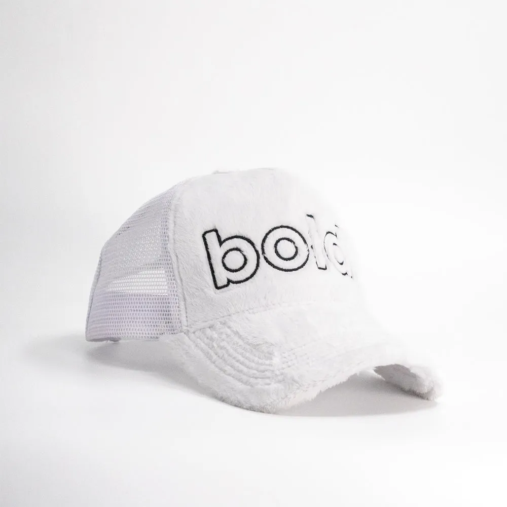 bold. Trucker Cap White