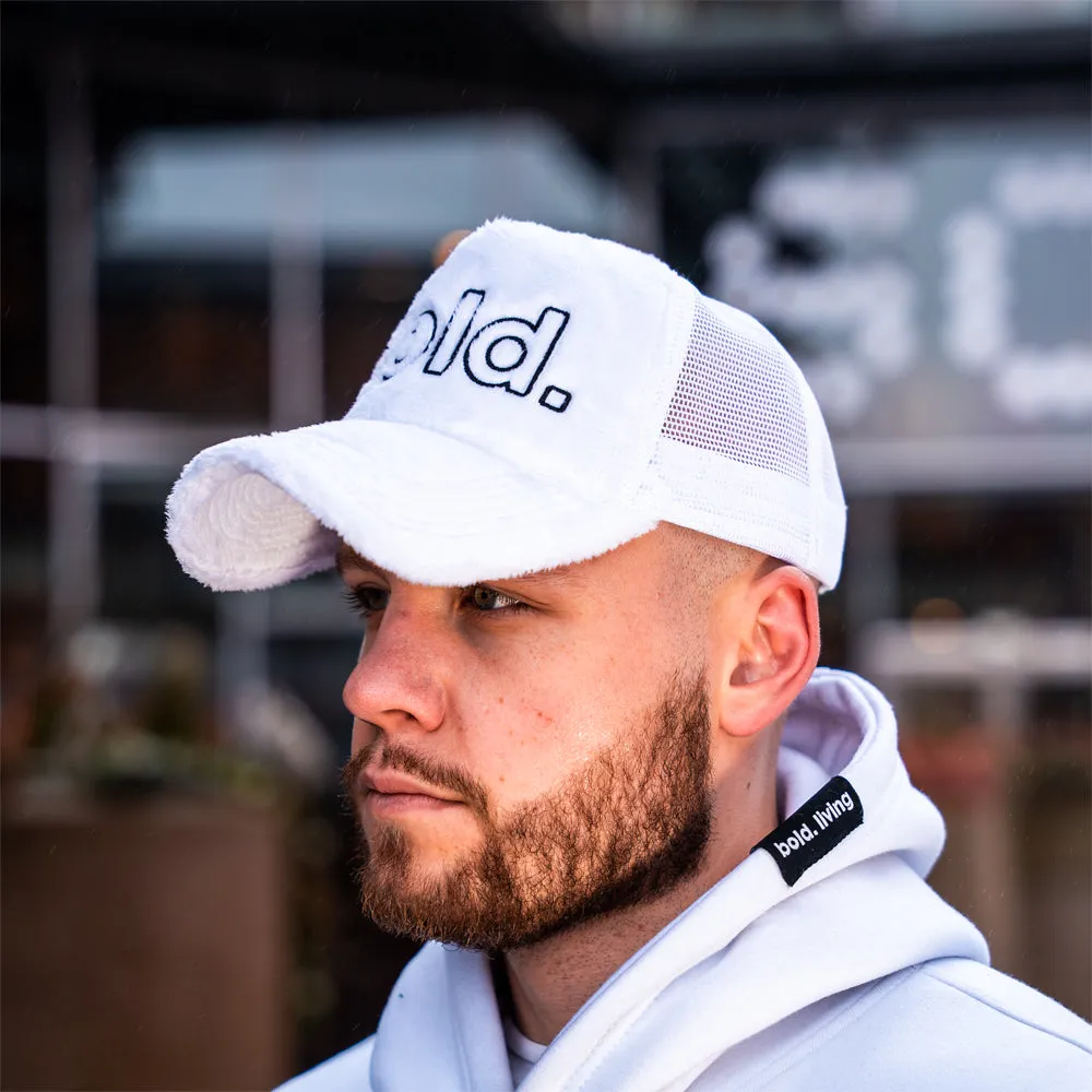 bold. Trucker Cap White