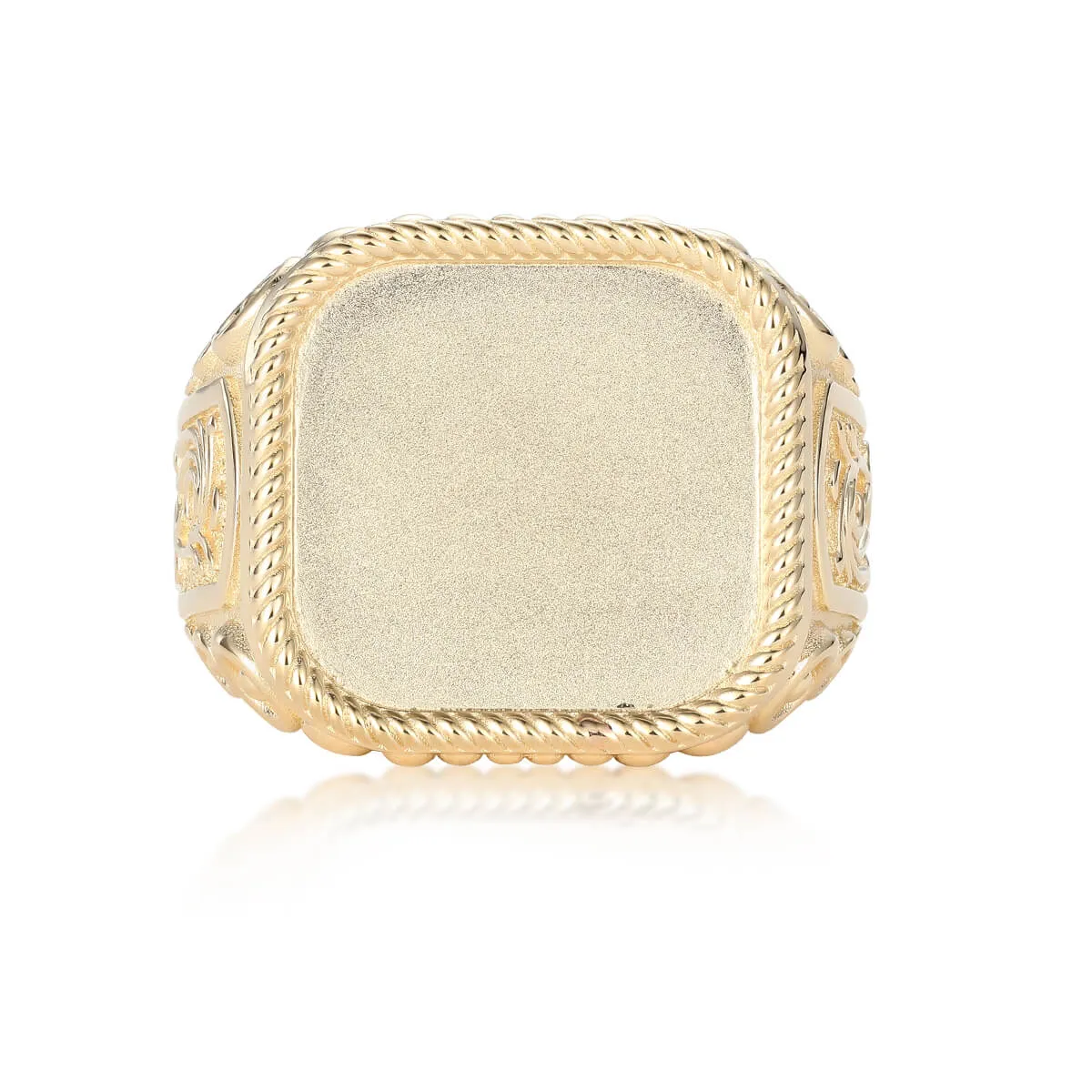 Braided Bezel Signet Style Ring