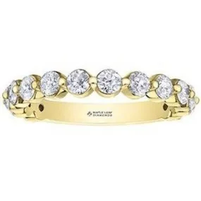 Brilliant cut diamond set band