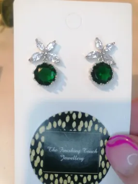 Clover Drop Emerald Earrings