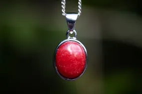 Coral Mountain Jade Necklace for Ashes