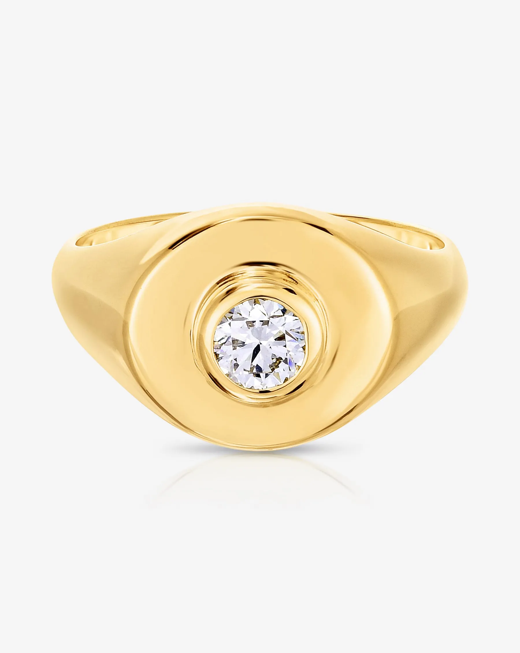 Diamond Signet Pinky Ring