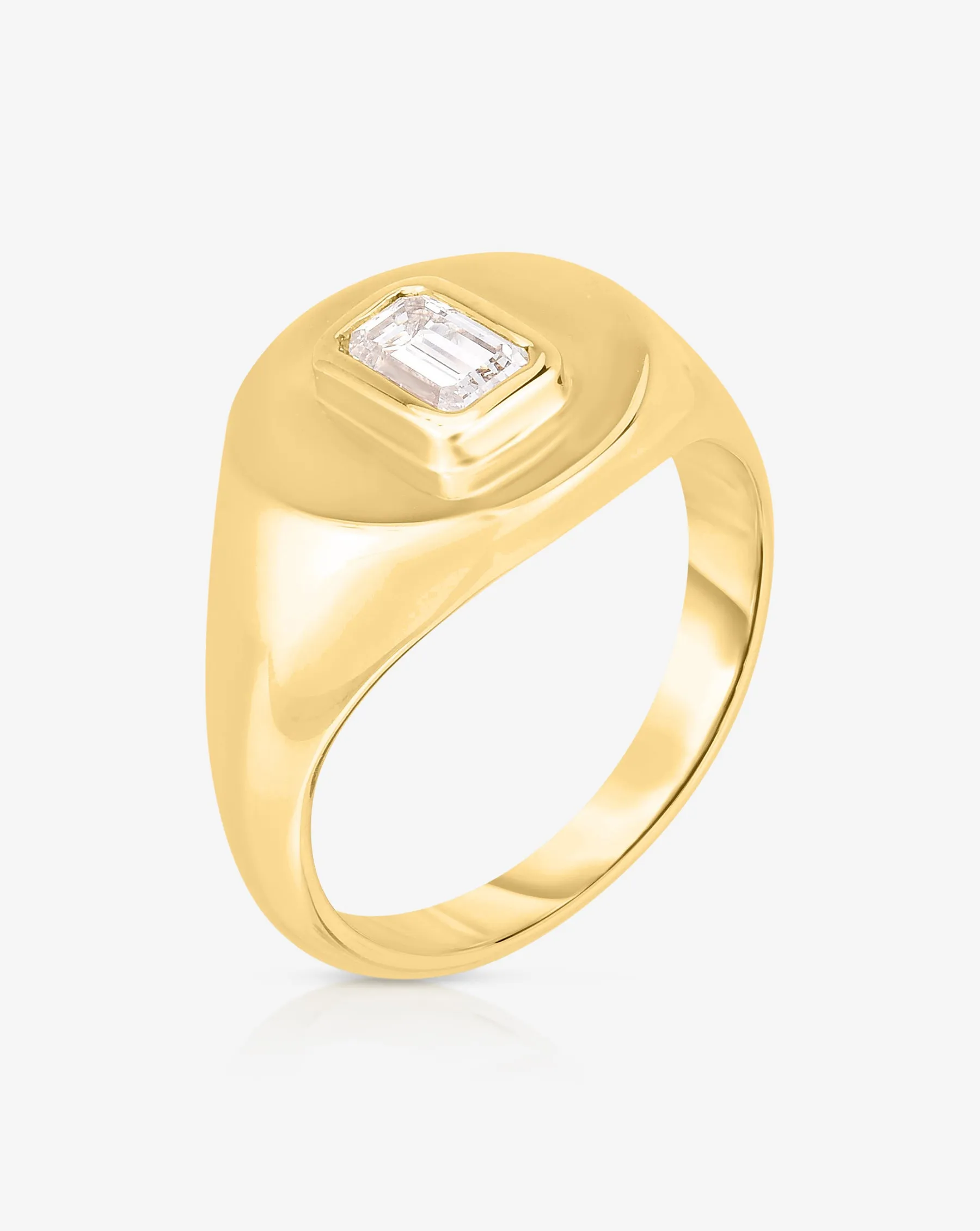 Diamond Signet Pinky Ring