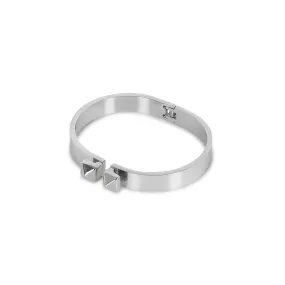 Double Stud  Bangle - Silver