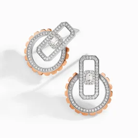 Empire Two-Tone Diamond Earrings