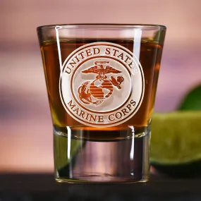 Engraved Marines Shot Glasses