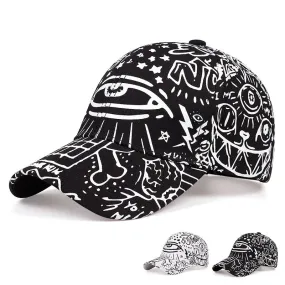 Eyes graffiti embroidery baseball cap fashion outdoor hip-hop dad hat casual wild hats sports caps Sun Hats