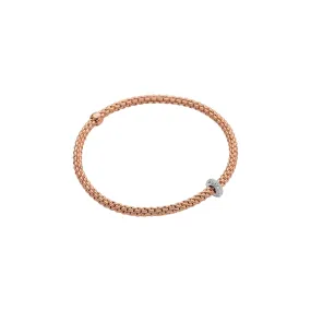 FOPE 18K Rose Gold Prima Collection Diamond Bracelet, Medium Size