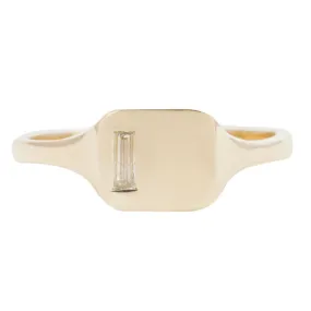 Frame Baguette Signet Ring