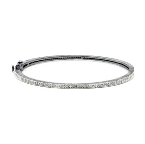 Freida Rothman - Signature Thin Pave Hinge Bangle