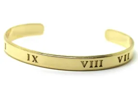 Genuine 18ct FULL SOLID Heavy Yellow gold custom made CUFF or BANGLE  Engraving of your choice, symbols, letter or numbers