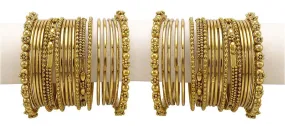 Gold Plated Traditional Fancy Bangles Set for girls & women