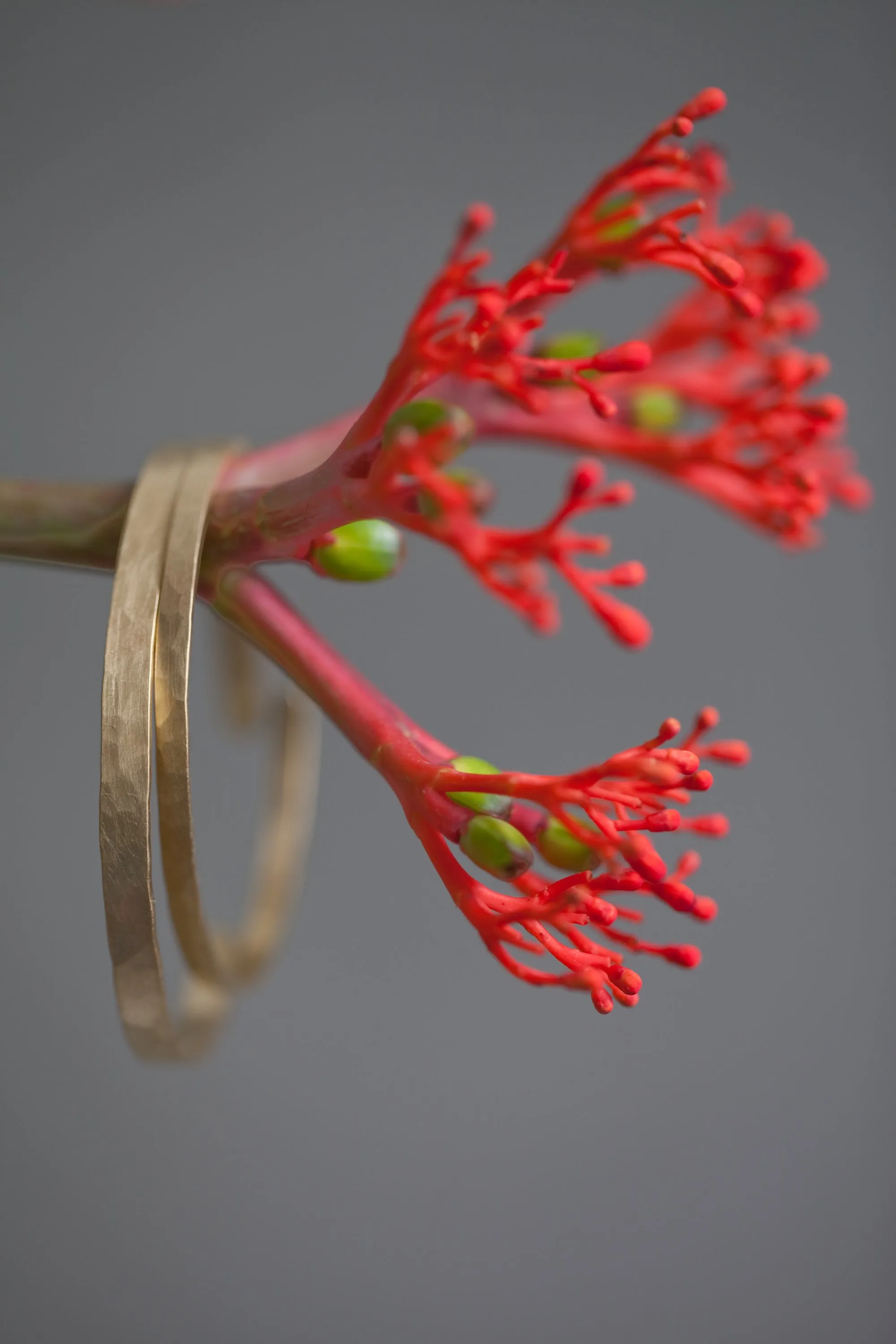 Hammered gold-plated Bangle