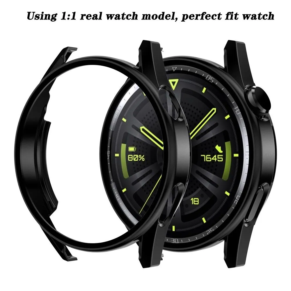 Huawei Watch GT 3 (46mm) electroplating frame with tempered glass - Black