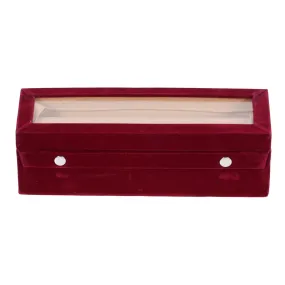 Kuber Industries Wooden 1 Rod Bangle Storage Box (Maroon, Standard) - CT00702