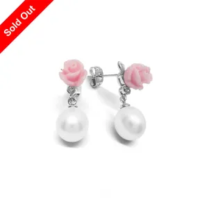 “La Vie en Rose” Cultured Pearl Earrings