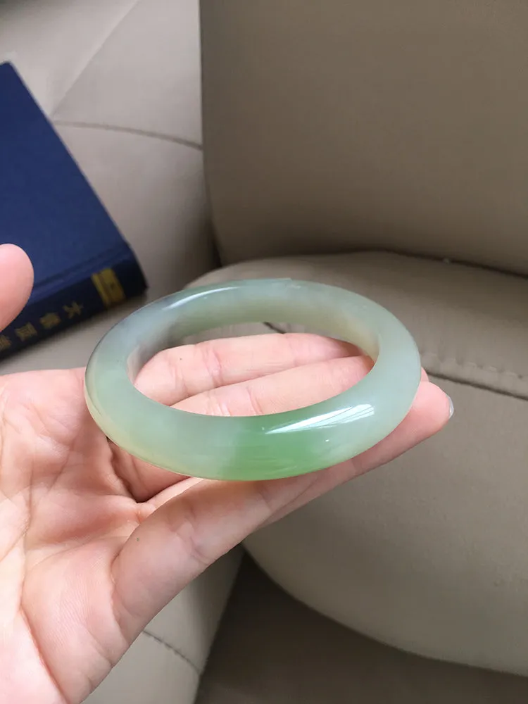 Natural Jade Bangle Nephrite Bangle Internal Diameter 54mm NBE021