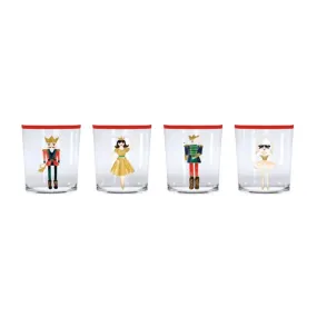 Nutcracker Double Old Fashion Glasses