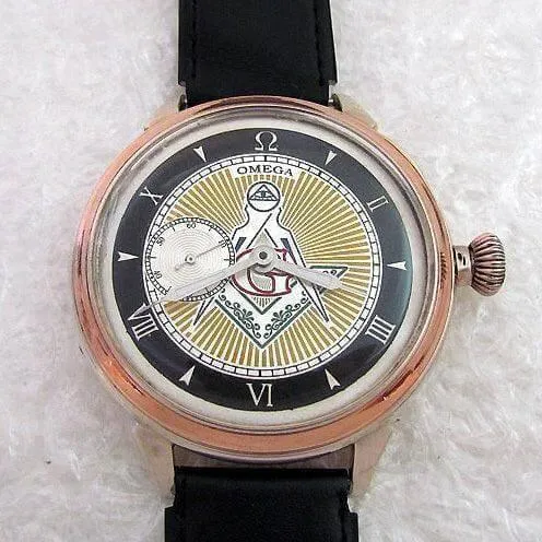 Omega Pocket Watch Custom Wristwatch Masonic Solid Silver