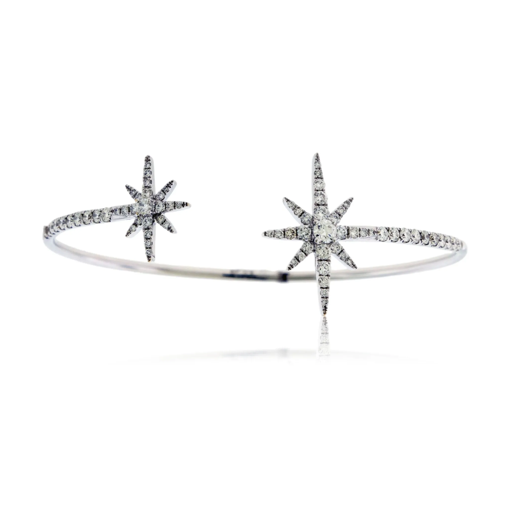 Open Center Diamond Double Star Bracelet