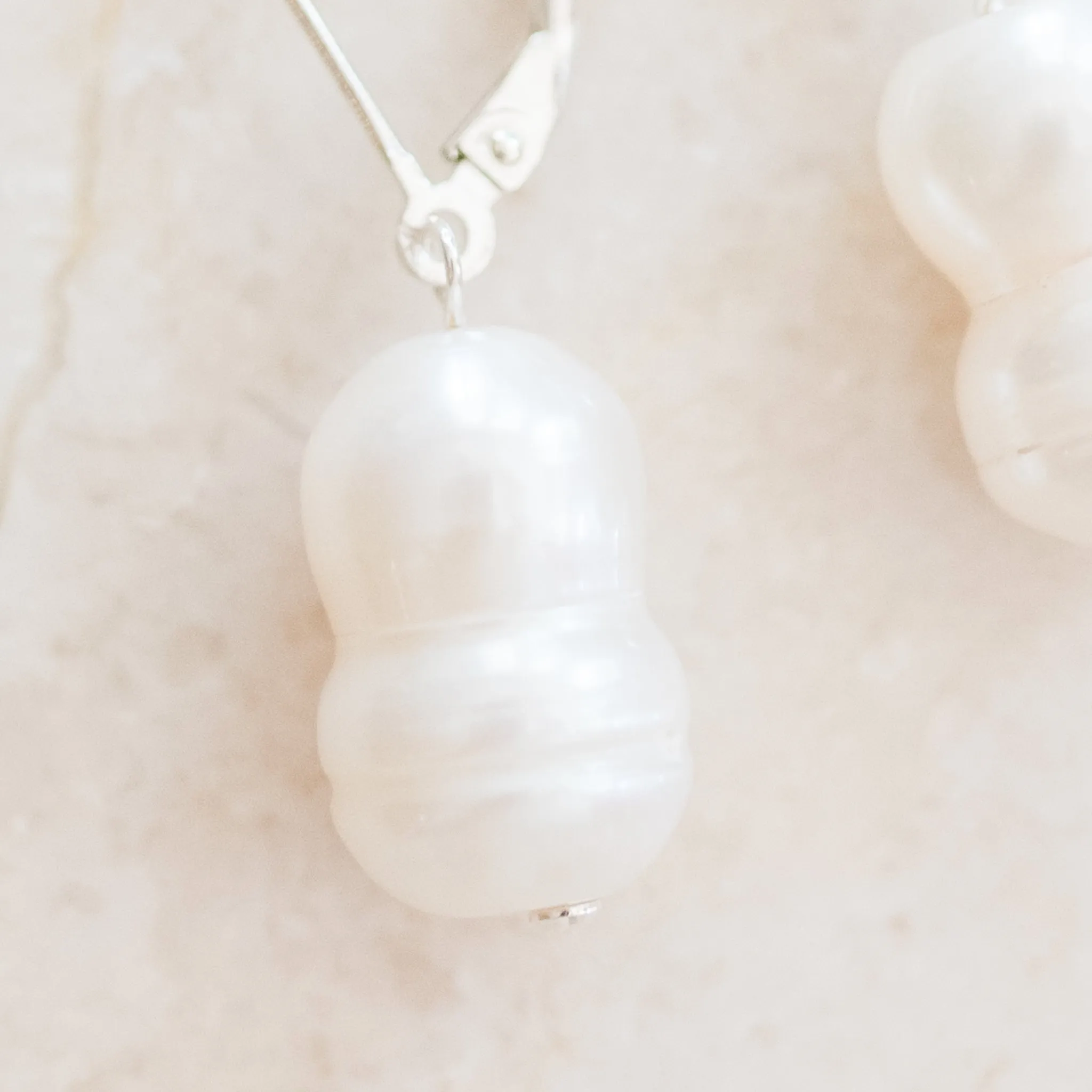 Peanut Pearl Earrings | Unique Freshwater Pearl Design | By Pearly Girls