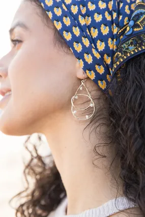 Pearl Teardrop Embellished Earrings