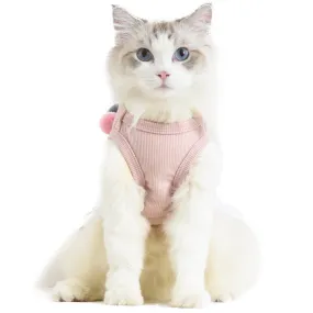 Pet Clothes Solid Color Lace Skirt with Cute Fur Ball