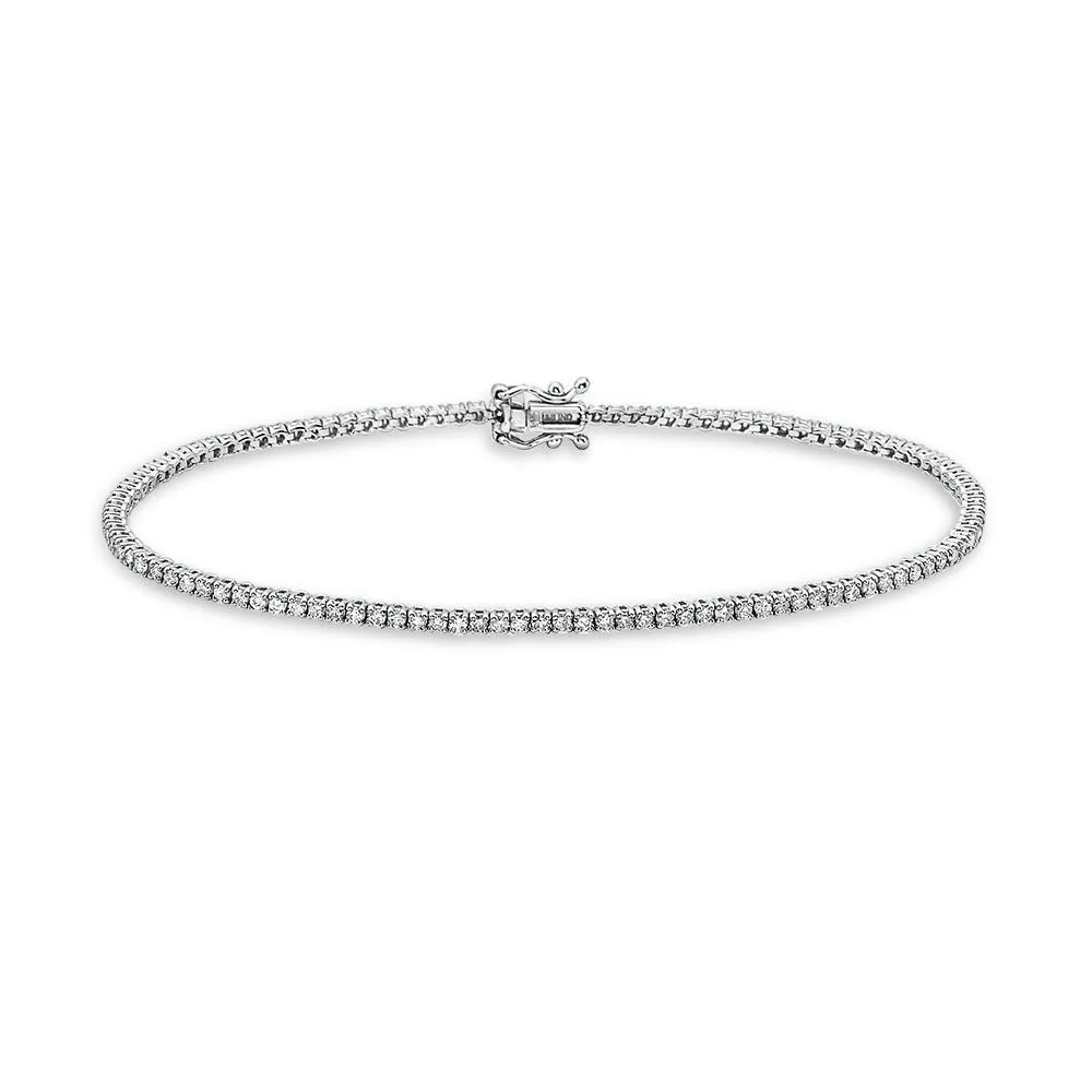 Ready to Ship Diamond Tennis Bracelet (1.00 ct.) 1.7 mm 4-Prongs Setting in 14K Gold