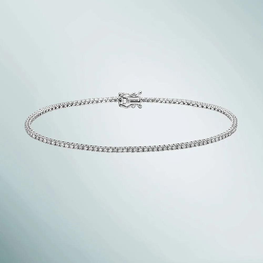 Ready to Ship Diamond Tennis Bracelet (1.00 ct.) 1.7 mm 4-Prongs Setting in 14K Gold