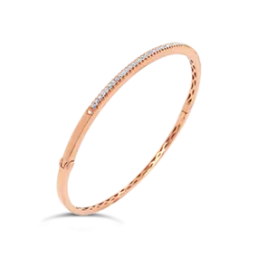 Rose Gold & Diamond Bangle Bracelet