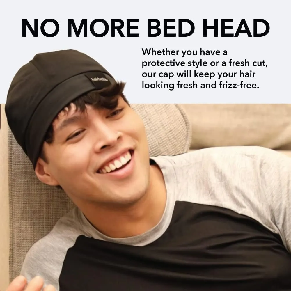 Satin-Lined, Unisex Sleep Cap, Adjustable Wave Cap