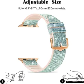 Silicone Shiny Color Changing Band for Apple Watch 38/40/41mm & 42/44/45mm