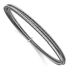 Silver Ruthenium D.C 10 layer Slip on Bangle