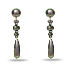 TAHITIAN PEARL COPACABANA LINEAR EARRINGS