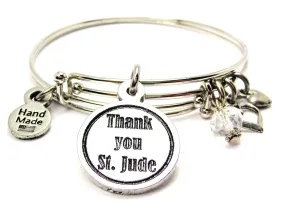 Thank You St Jude Expandable Bangle Bracelet Set