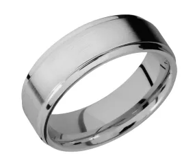 Titanium 7mm Flat Beveled Band