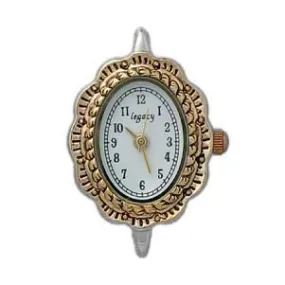 Two Tone Oval Concho Bracelet Watch - Final Sale