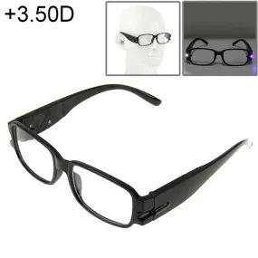 UV Protection White Resin Lens Reading Glasses with Currency Detecting Function,  3.50D