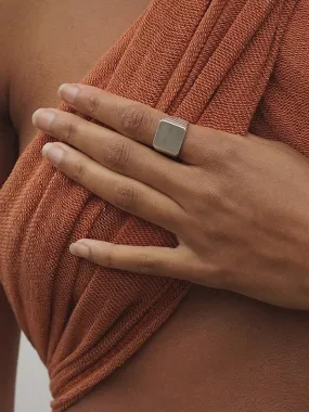 Watch Signet Ring: Sterling Silver